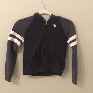 A navy blue Abercrombie jacket
